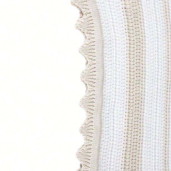 Khaki Elegant Women's Ruffled Crochet Fishtail Maxi Skirt - Picture 6 of 7